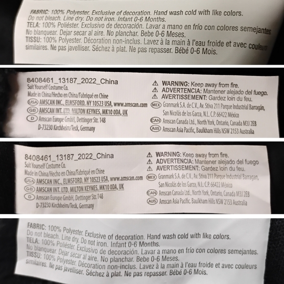 Amscan Infants Baby Classic Bat Halloween Costume 0 - 6 Months Kids Cute Cosplay - Picture 13 of 14